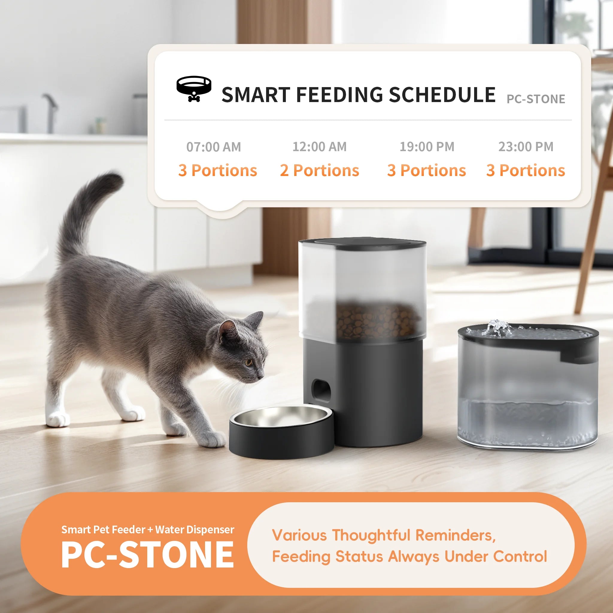 WiFi Timed Automatic Pet Feeder – Dual Power Smart Bowl