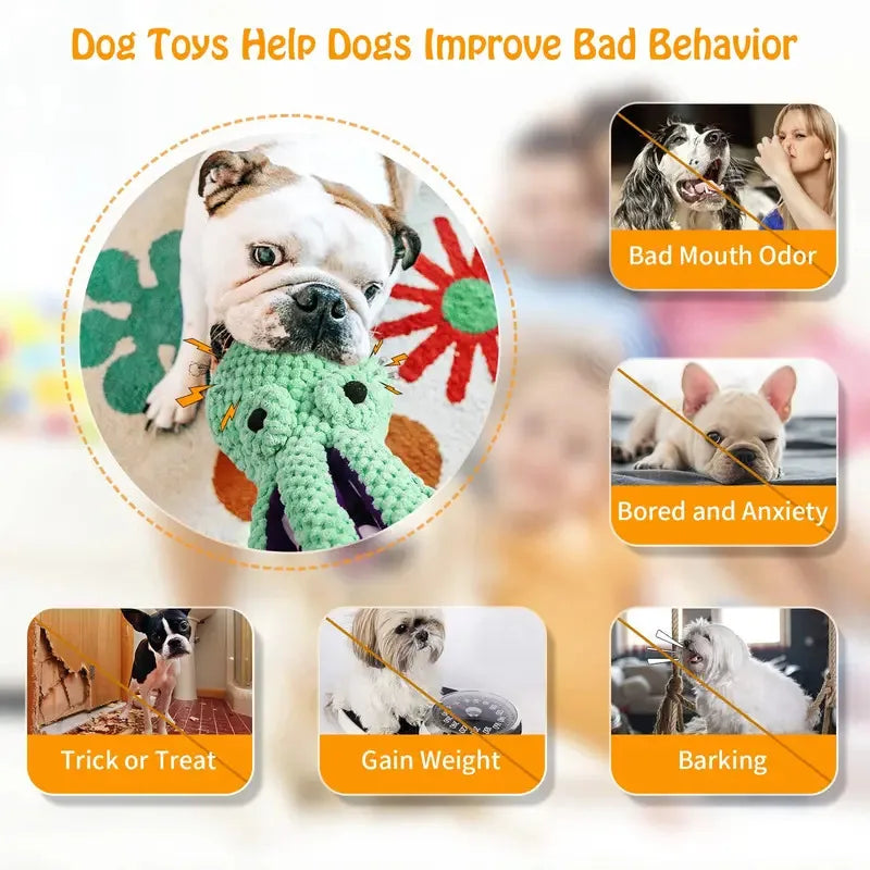 Plush Squeaky Dog Chew Toy – Soft, Durable & Interactive