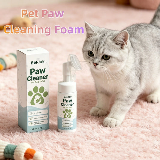 150ml Waterless Paw Cleaner Foam With Brush For Dogs And Cats Deep Clean Claw Daily Care Cleaners Rinse-Free Paw Cleaning Foams
